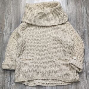 Vero Moda Cream Cowl Neck Textured Knit Sweater S
